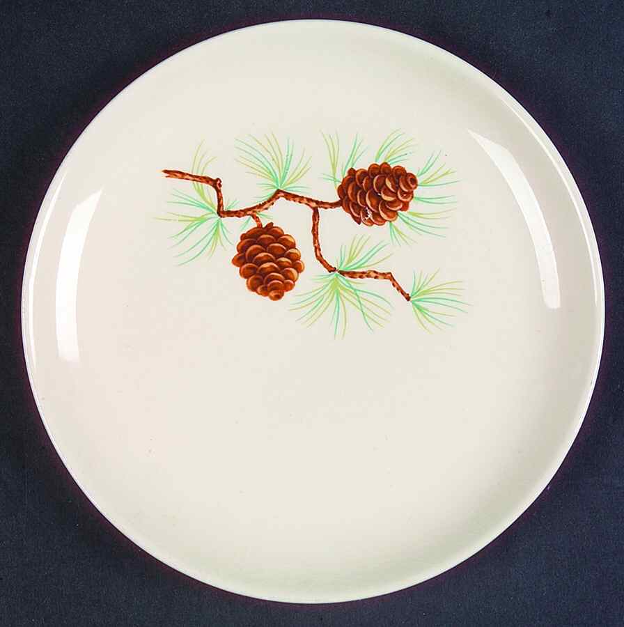 Pine Cone Bread & Butter Plate by French Saxon-1
