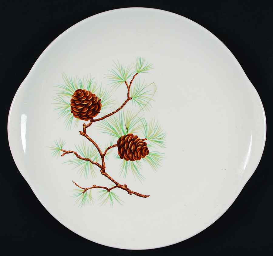 Pine Cone Handled Cake Plate by French Saxon-1