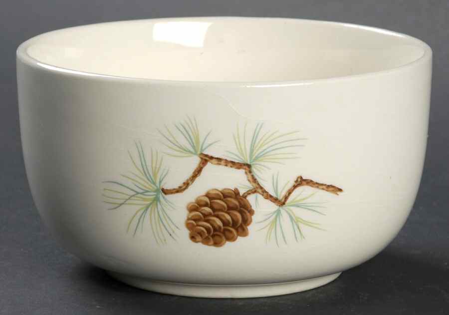 Pine Cone Cranberry Bowl by French Saxon-1