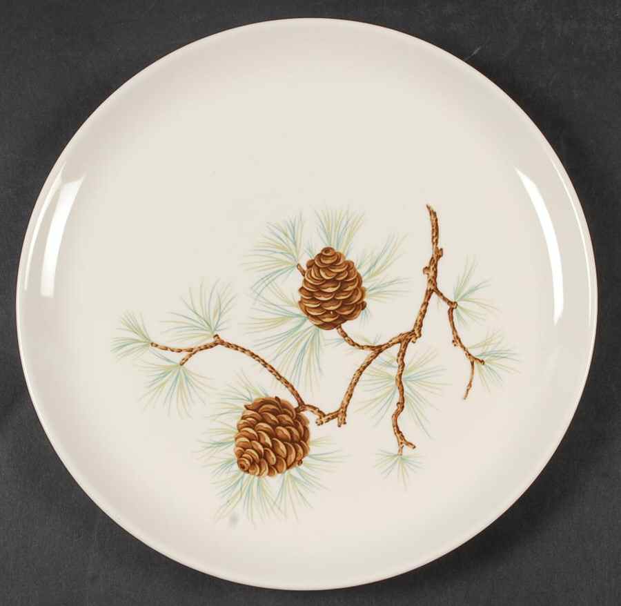 Pine Cone Luncheon Plate by French Saxon-1