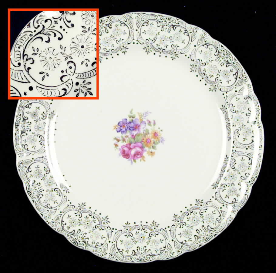 Silver Symphony Dinner Plate by French Saxon-1