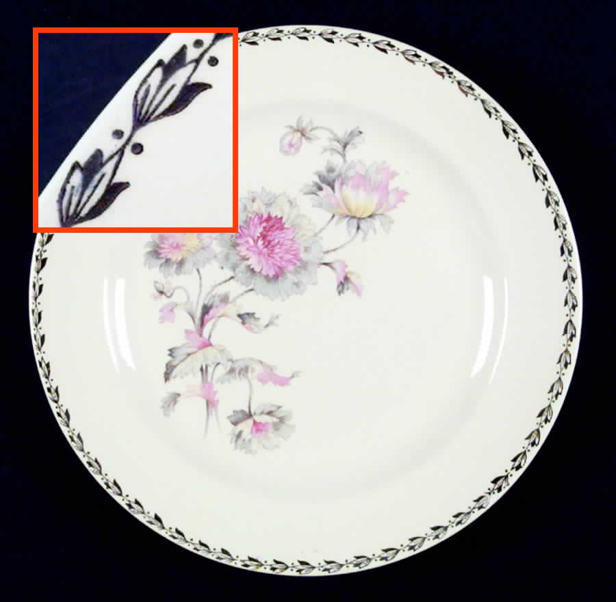 Thistle (Gold Border) Luncheon Plate by French Saxon-1