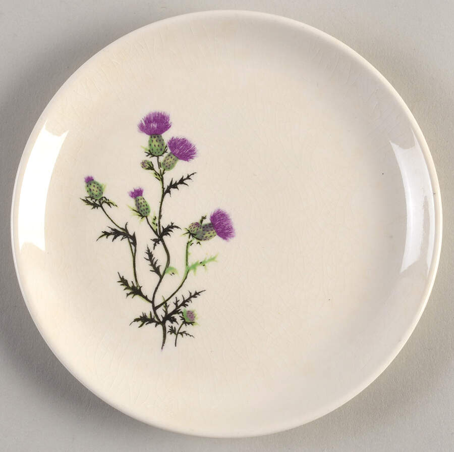 Thistle (No Gold Border) Bread & Butter Plate by French Saxon-1