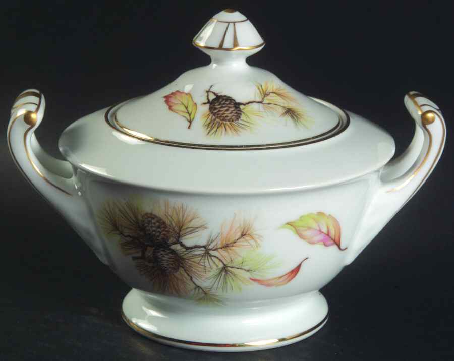 Autumn Sugar Bowl & Lid by Fuji-1