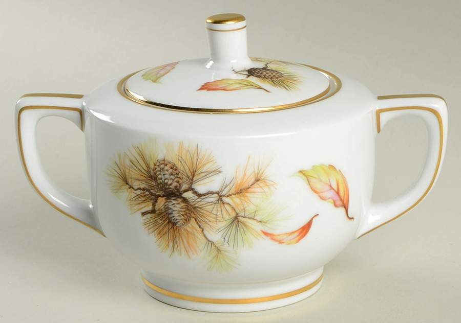 Autumn Sugar Bowl & Lid by Fuji-1