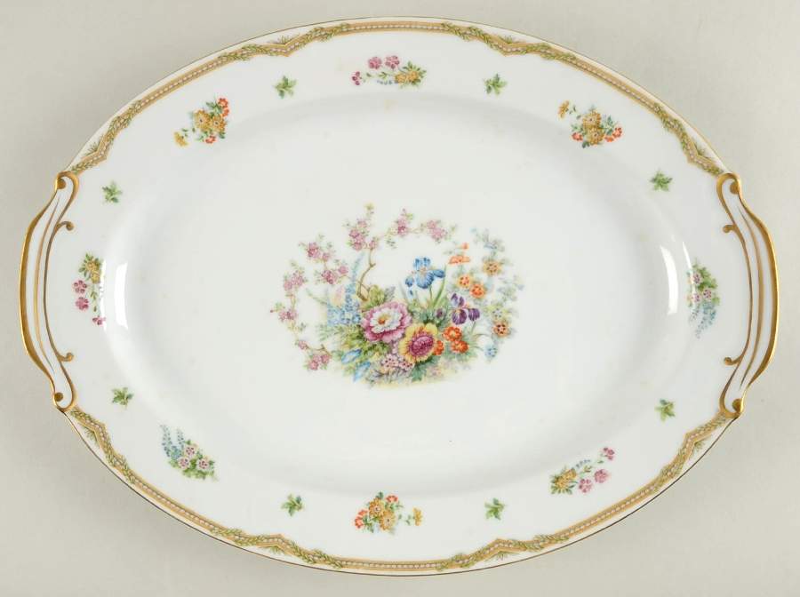 Fleurette 16" Oval Serving Platter by Fuji-1