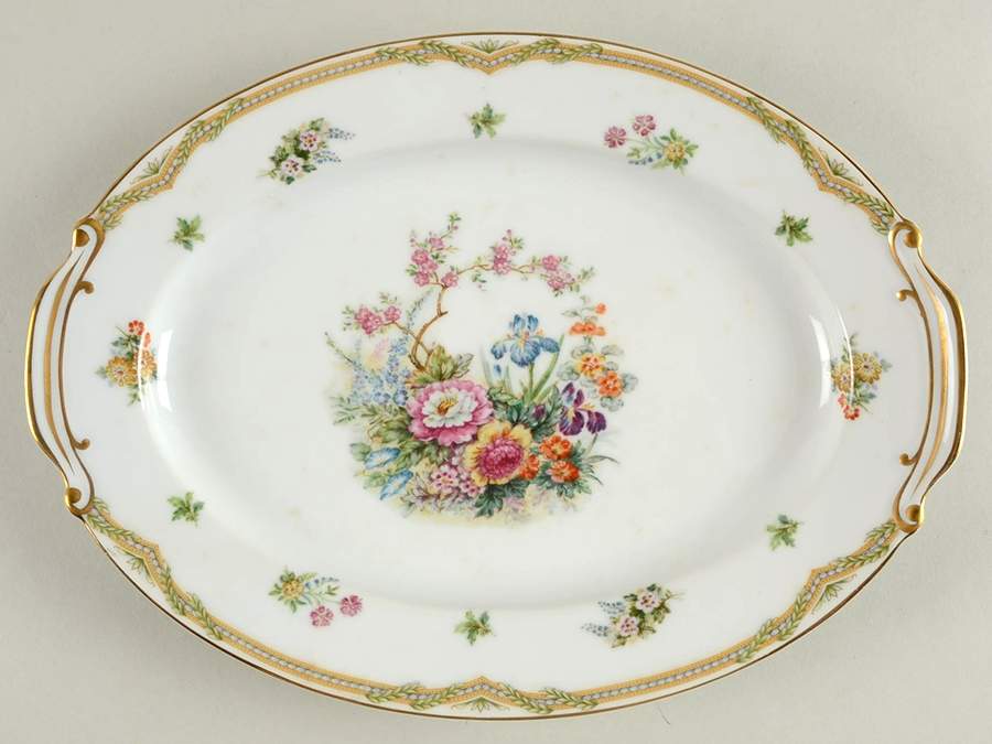 Fleurette 12" Oval Serving Platter by Fuji-1