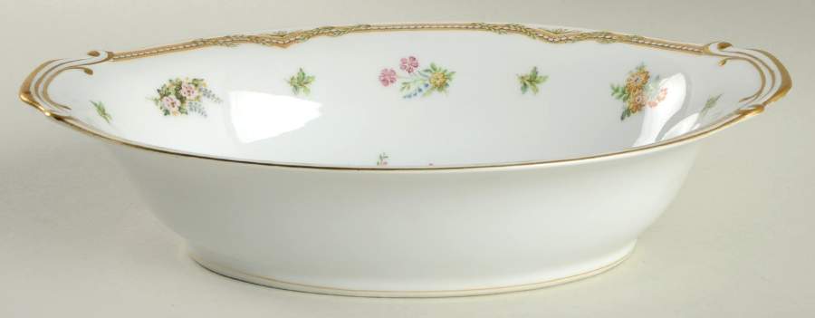 Fleurette 10" Oval Vegetable Bowl by Fuji-1