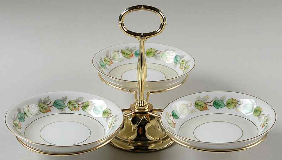Garland 7" x 12" 3-Part Relish & Metal Stand (FR) HC by Fuji-1