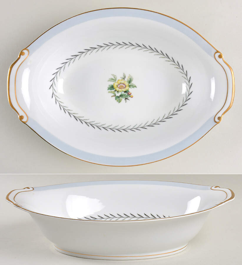 Island Wreath 10" Oval Vegetable Bowl by Fuji-1