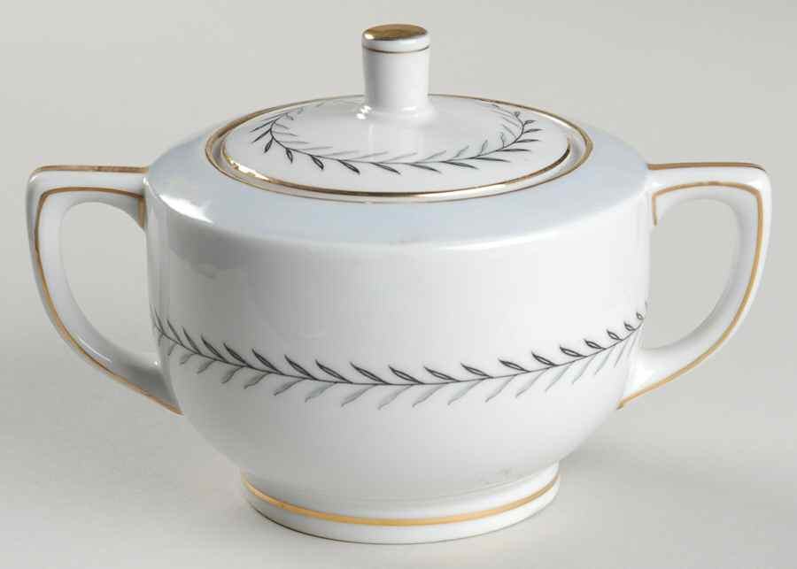Island Wreath Sugar Bowl & Lid by Fuji-1