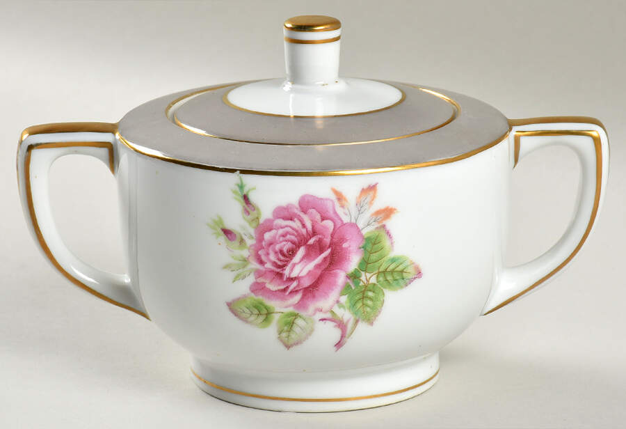 Mayflower Sugar Bowl & Lid by Fuji-1