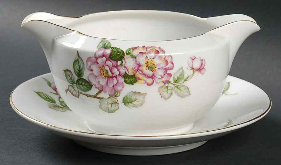 Minuet Gravy Boat with Attached Underplate by Fuji-1