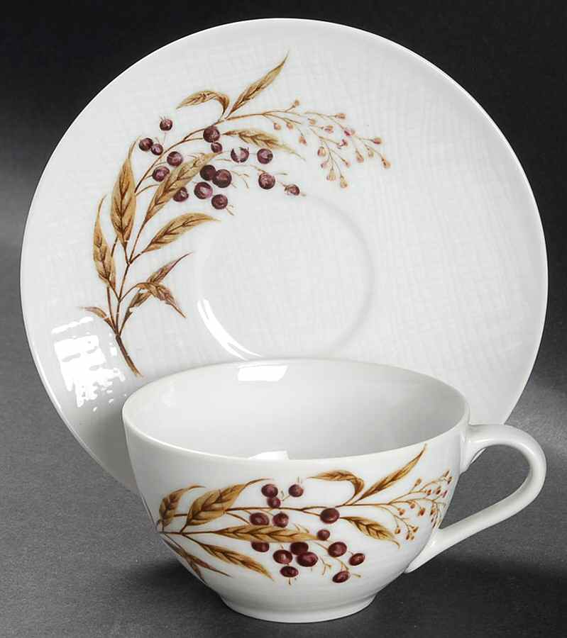Mountain Berry Flat Cup & Saucer Set by Fuji-1