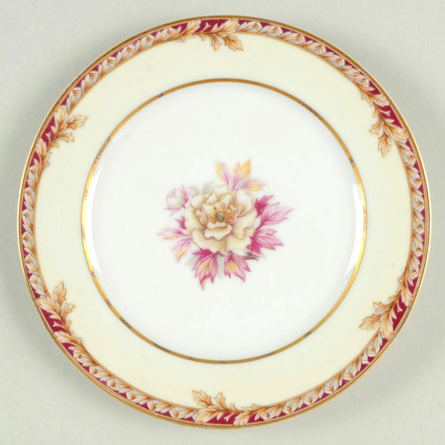 Peony (Band Border) Bread & Butter Plate by Fuji-1