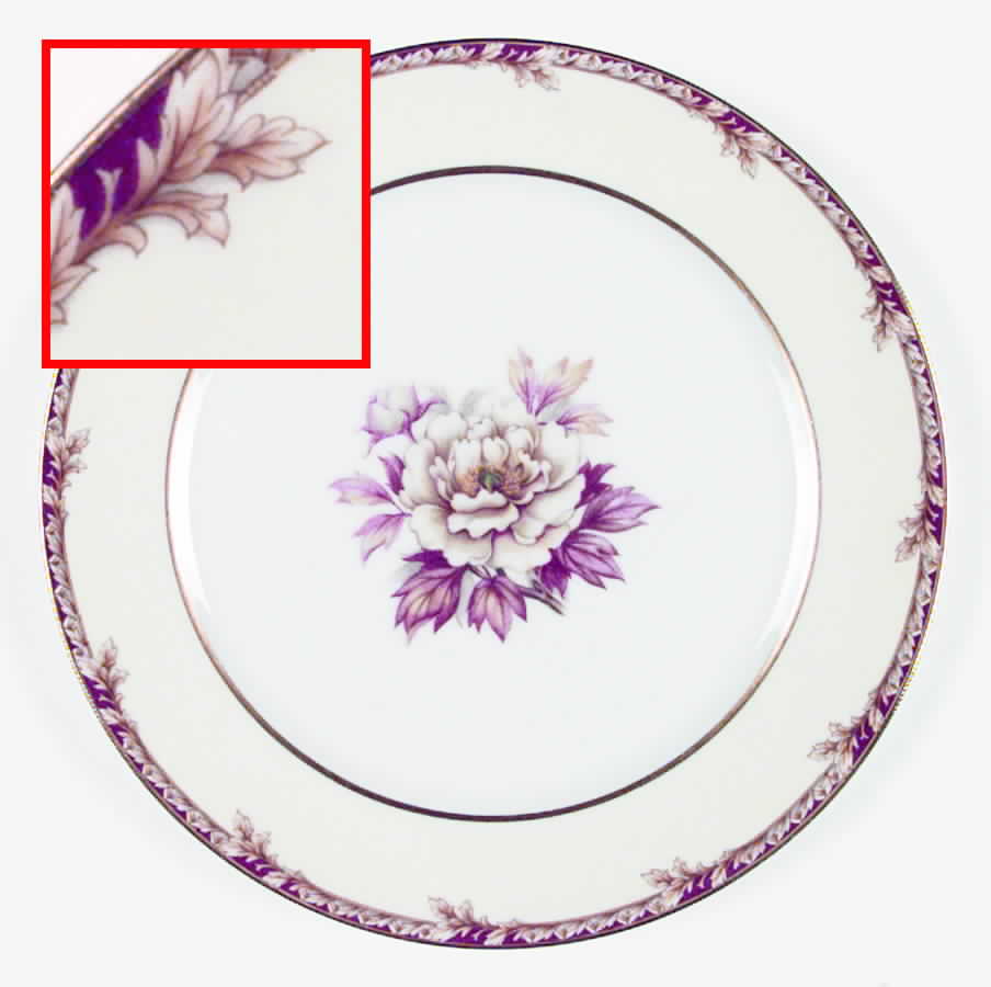 Peony (Band Border) Dinner Plate by Fuji-1