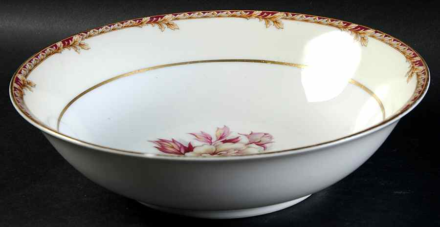 Peony (Band Border) 9" Round Vegetable Bowl by Fuji-1