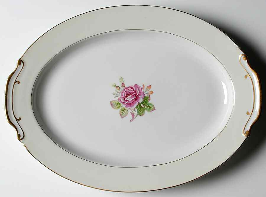 Rosette 16" Oval Serving Platter by Fuji-1