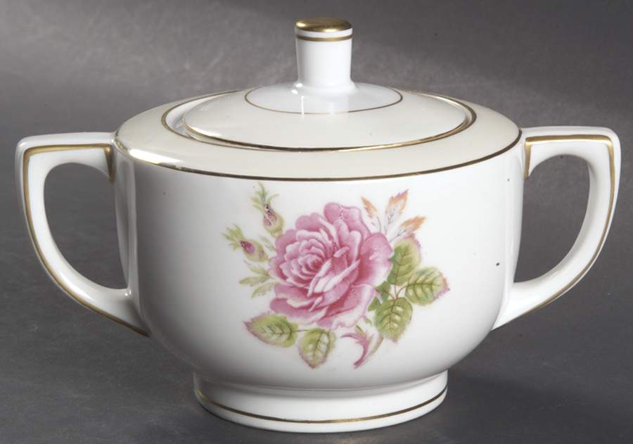 Rosette Sugar Bowl & Lid by Fuji-1