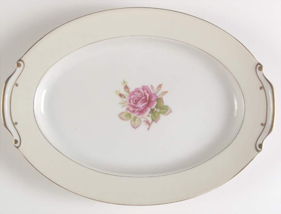 Rosette 12" Oval Serving Platter by Fuji-1