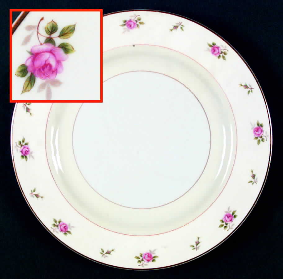 Rosebud Dinner Plate by Fuji-1