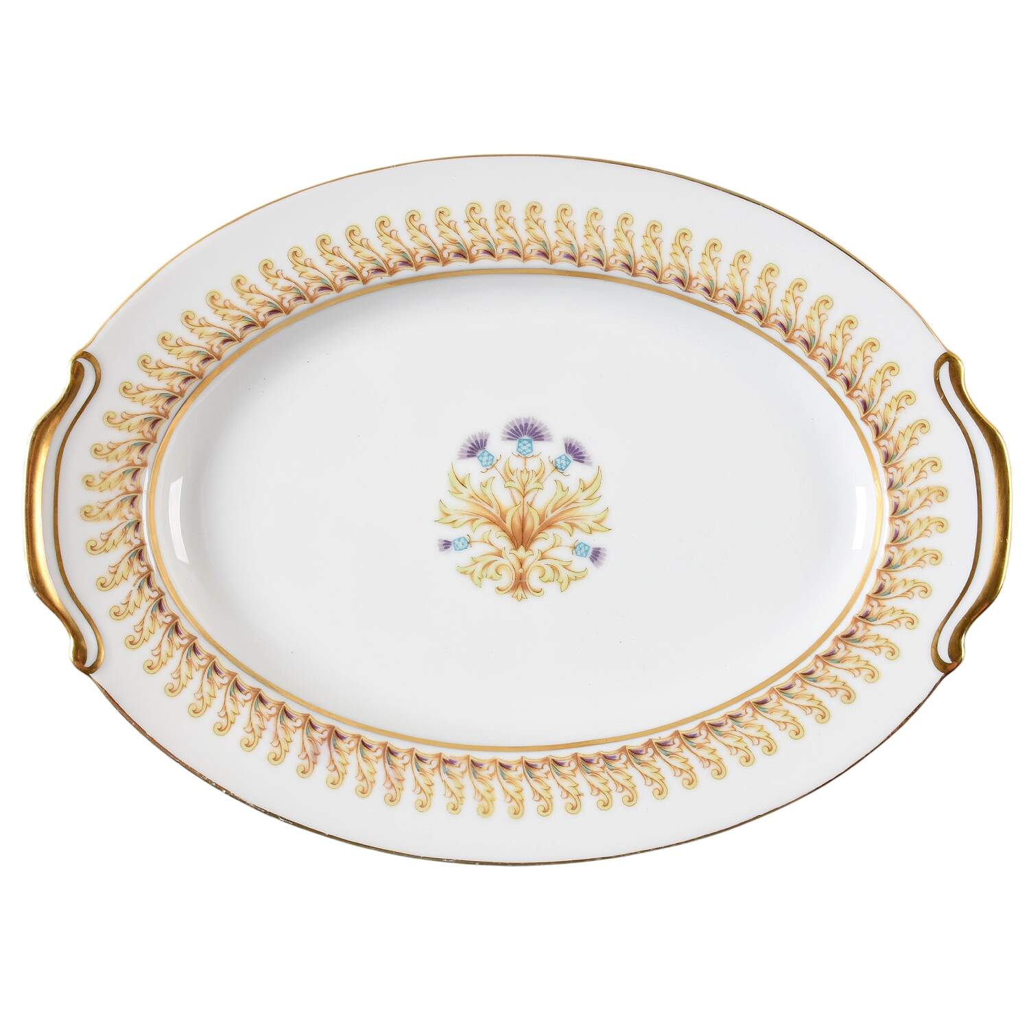 Royal Thistle 12" Oval Serving Platter by Fuji-1