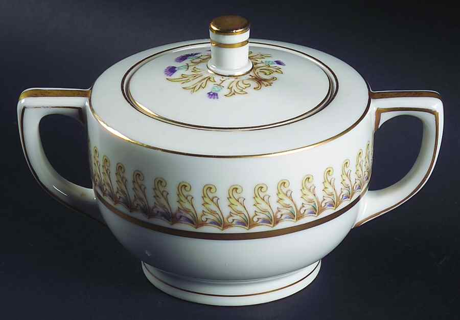 Royal Thistle Sugar Bowl & Lid by Fuji-1