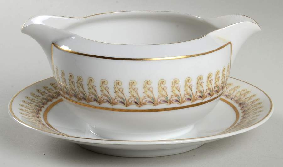 Royal Thistle Gravy Boat with Attached Underplate by Fuji-1
