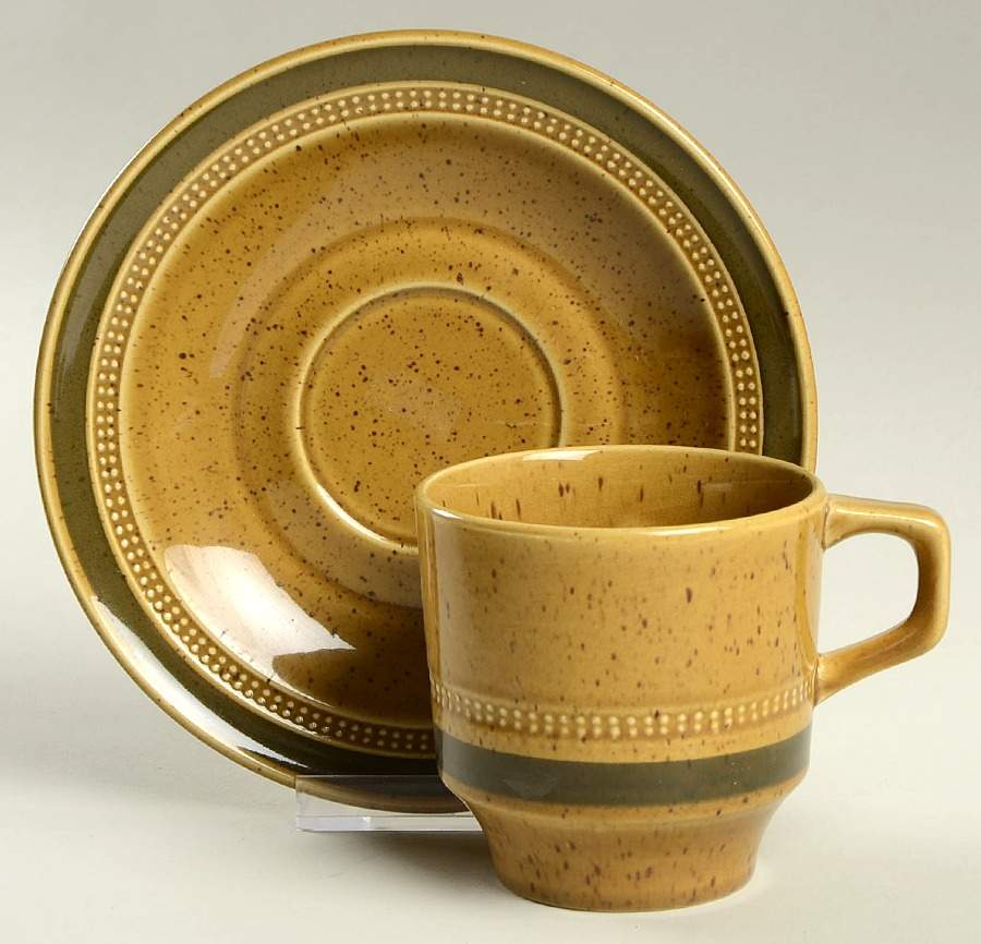 Sahara Flat Cup & Saucer Set by Fuji-1