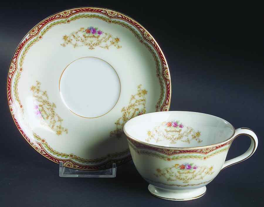 Victoria Footed Cup & Saucer Set by Fuji-1