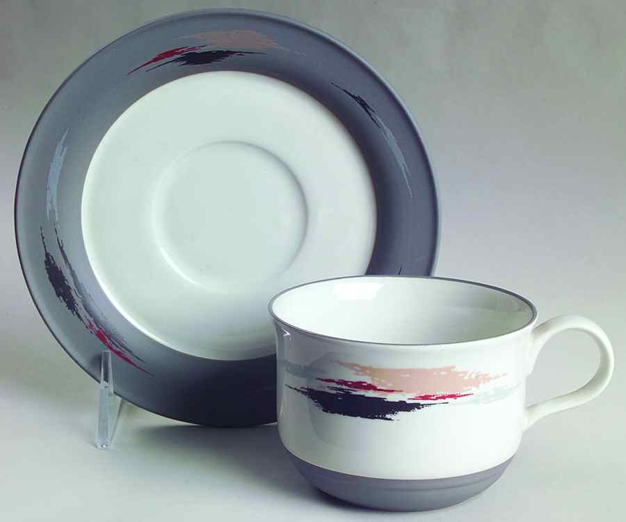 Whispers Flat Cup & Saucer Set by Fuji-1