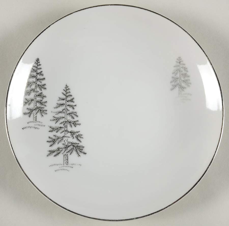 Silver Tree (Coupe) Bread & Butter Plate by Fukagawa-1