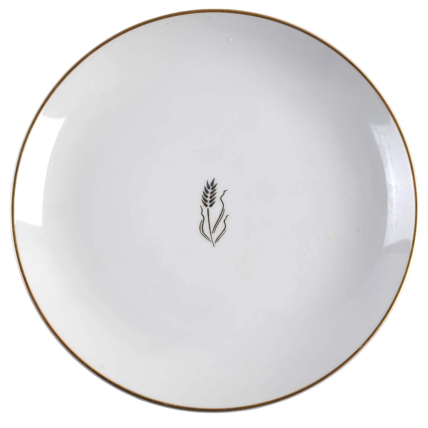 Gold Wheat Salad Plate by Fukagawa-1