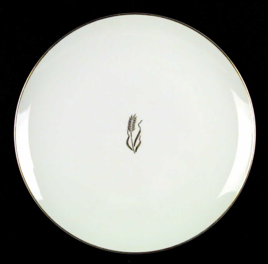 Gold Wheat Dinner Plate by Fukagawa-1