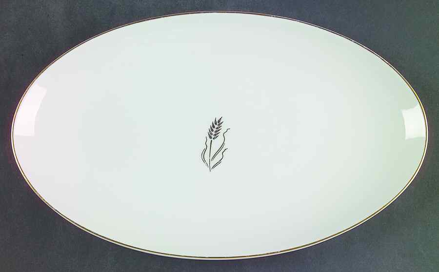 Gold Wheat Relish/Gravy Underplate by Fukagawa-1