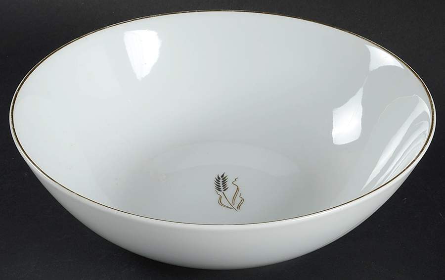 Gold Wheat 10" Round Vegetable Bowl by Fukagawa-1