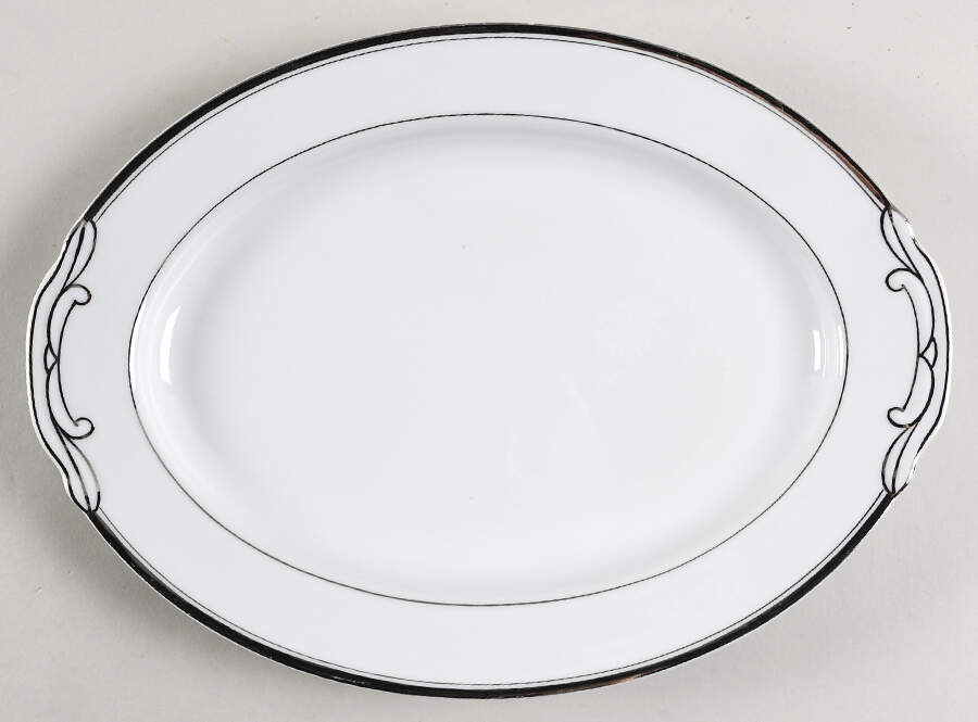 400p 12" Oval Serving Platter by Fukagawa-1
