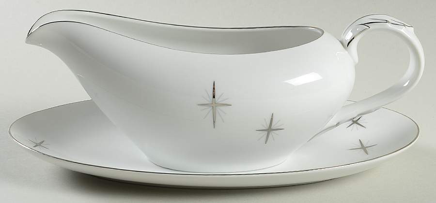 Cross Star Gravy Boat & Underplate/Relish by Fukagawa-1