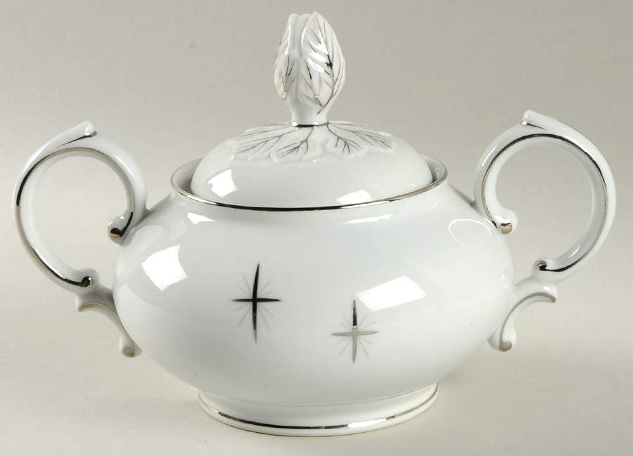 Cross Star Sugar Bowl & Lid by Fukagawa-1