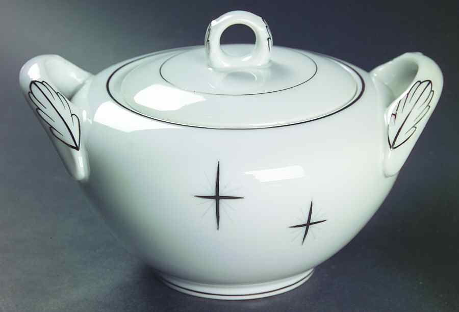 Cross Star Sugar Bowl & Lid by Fukagawa-1
