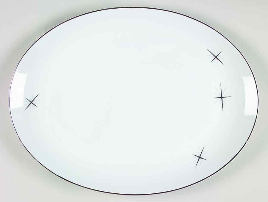 Cross Star 16" Oval Serving Platter by Fukagawa-1