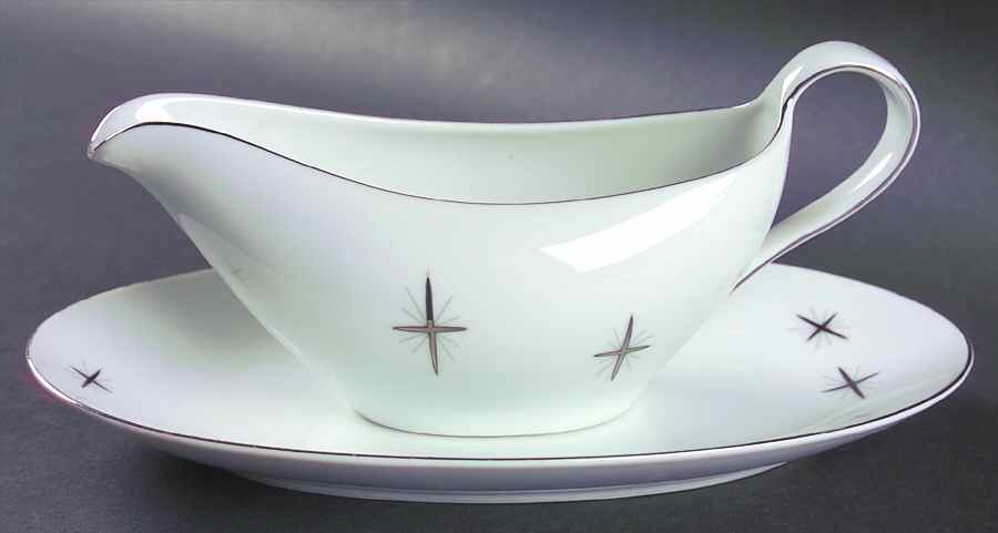 Cross Star Gravy Boat & Underplate/Relish by Fukagawa-1