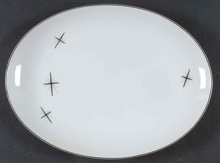 Cross Star 12" Oval Serving Platter by Fukagawa-1