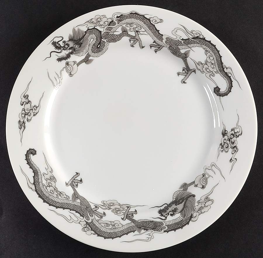 Dragon Gray Luncheon Plate by Tiffany-1