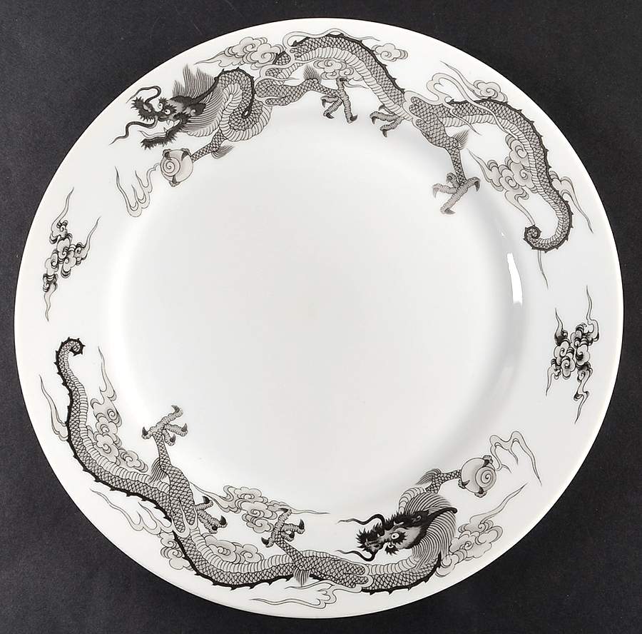 Dragon Gray Dinner Plate by Tiffany-1