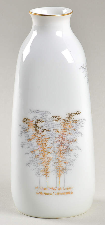 Gold Bamboo Bud Vase by Fukagawa-1