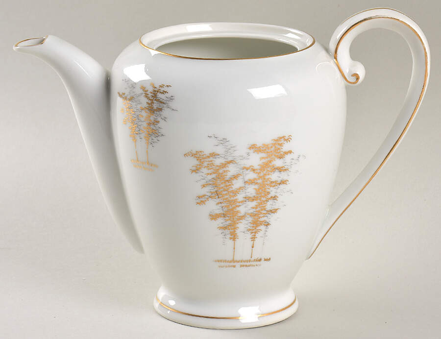 Gold Bamboo Mini Coffee Pot No Lid by Fukagawa-1