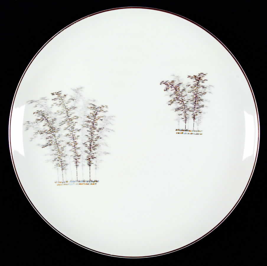 Gold Bamboo Dinner Plate by Fukagawa-1