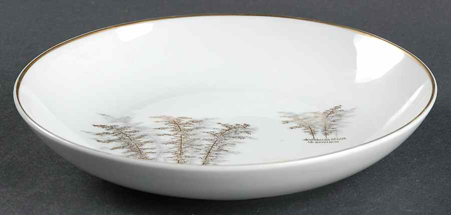 Gold Bamboo Coupe Soup Bowl by Fukagawa-1