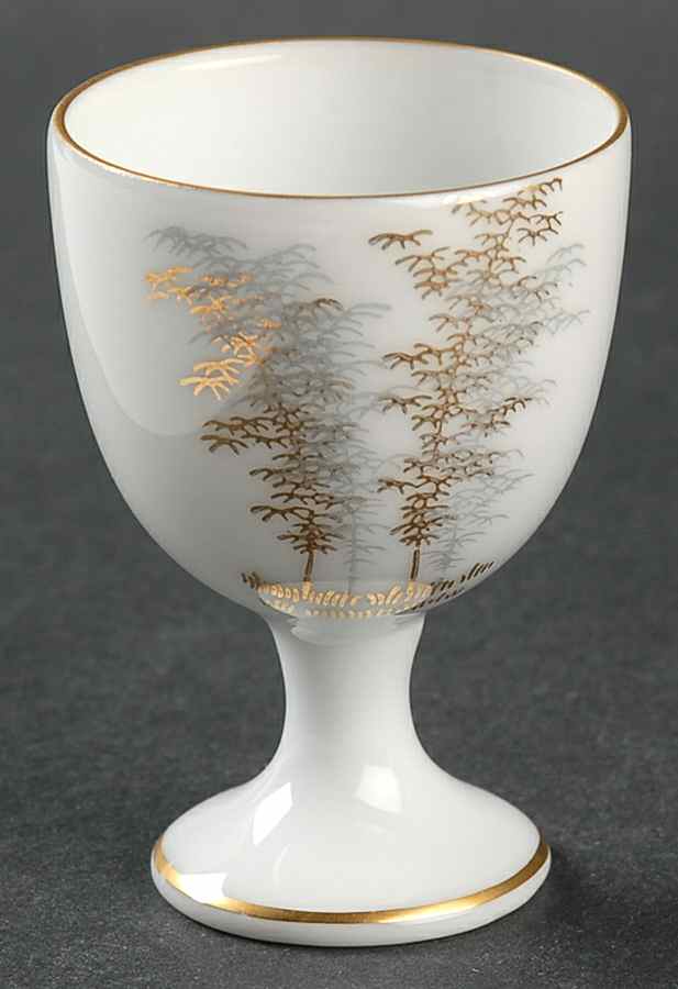 Gold Bamboo Single Egg Cup by Fukagawa-1